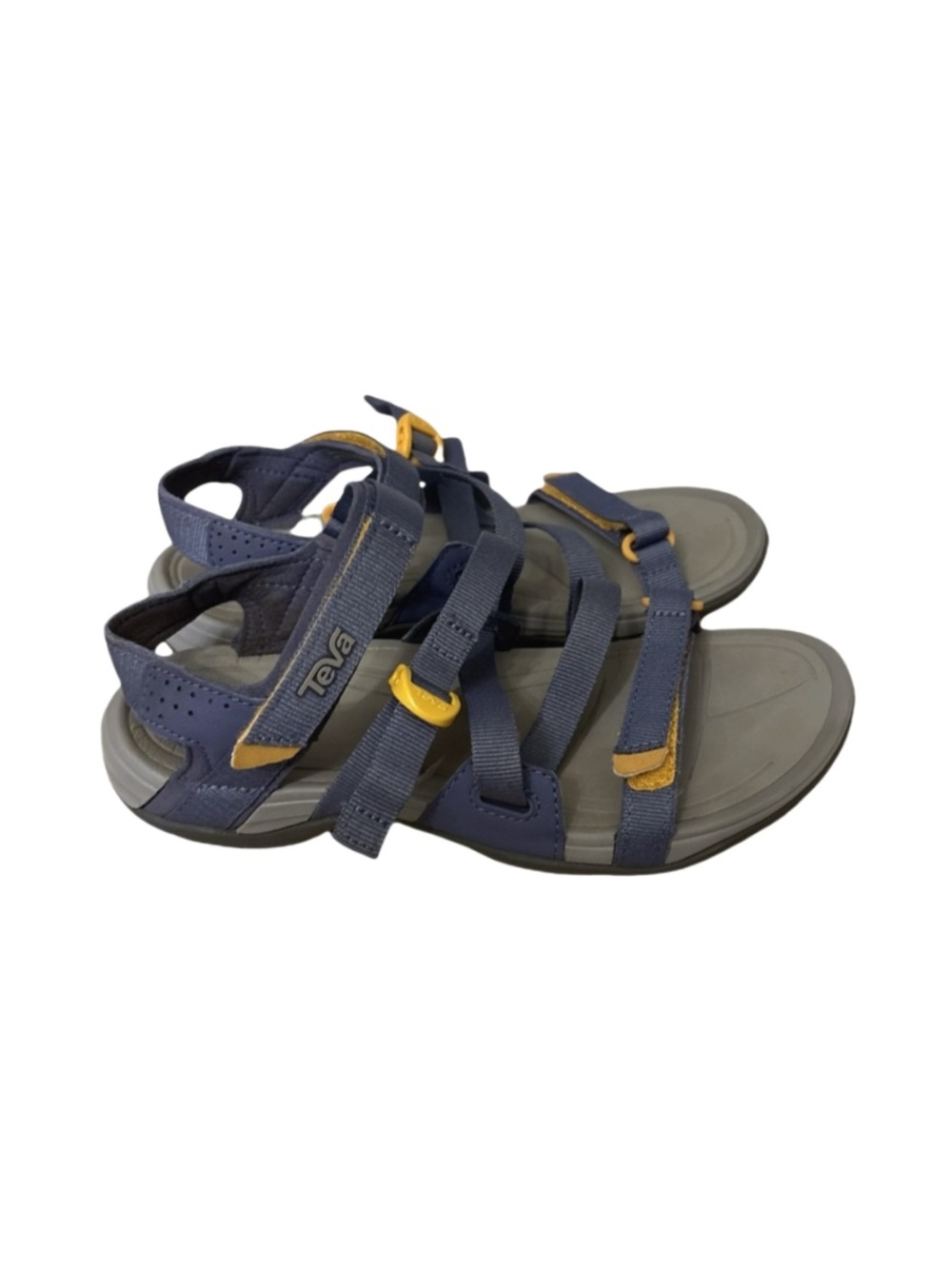 Women’s Teva Ascona Sport Web Sandal Navy and Yellow Strappy Sandals Size 7
